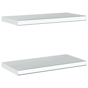 Wandregale 2 Stk. 50x23,5 cm Silbern Edelstahl