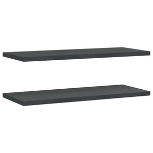 Wandregale 2 Stk. 100x40 cm Schwarz Edelstahl