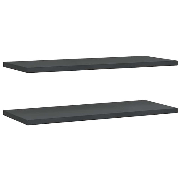 Wandregale 2 Stk. 100x40 cm Schwarz Edelstahl
