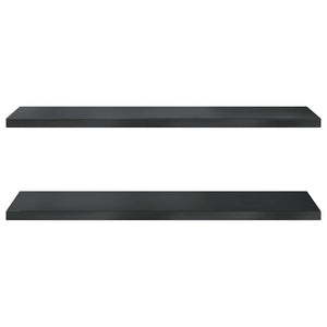 Wandregale 2 Stk. 100x40 cm Schwarz Edelstahl