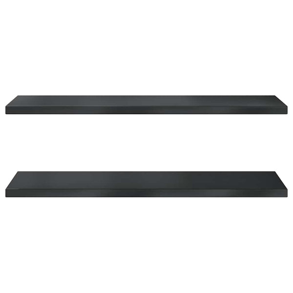 Wandregale 2 Stk. 100x40 cm Schwarz Edelstahl