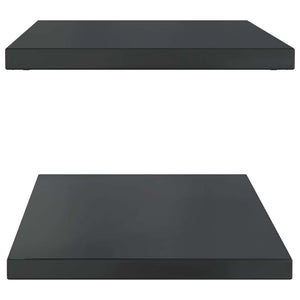 Wandregale 2 Stk. 100x40 cm Schwarz Edelstahl