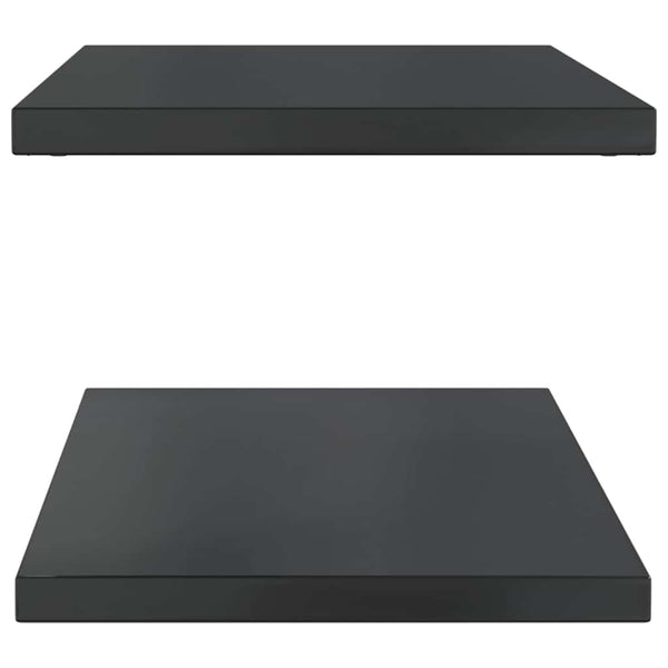 Wandregale 2 Stk. 100x40 cm Schwarz Edelstahl