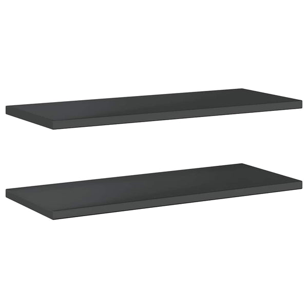 Wandregale 2 Stk. 100x40 cm Schwarz Edelstahl