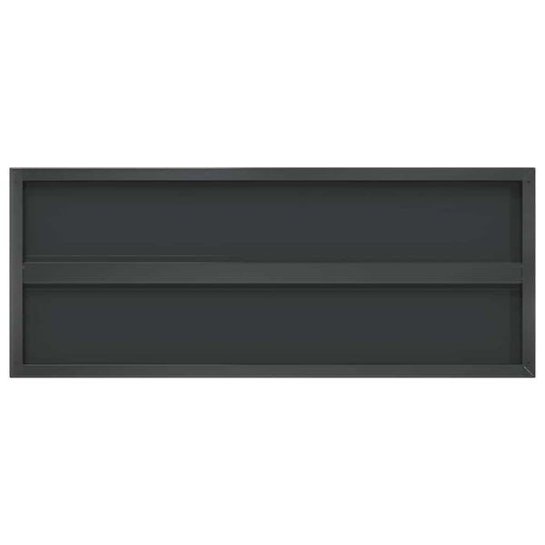 Wandregale 2 Stk. 100x40 cm Schwarz Edelstahl