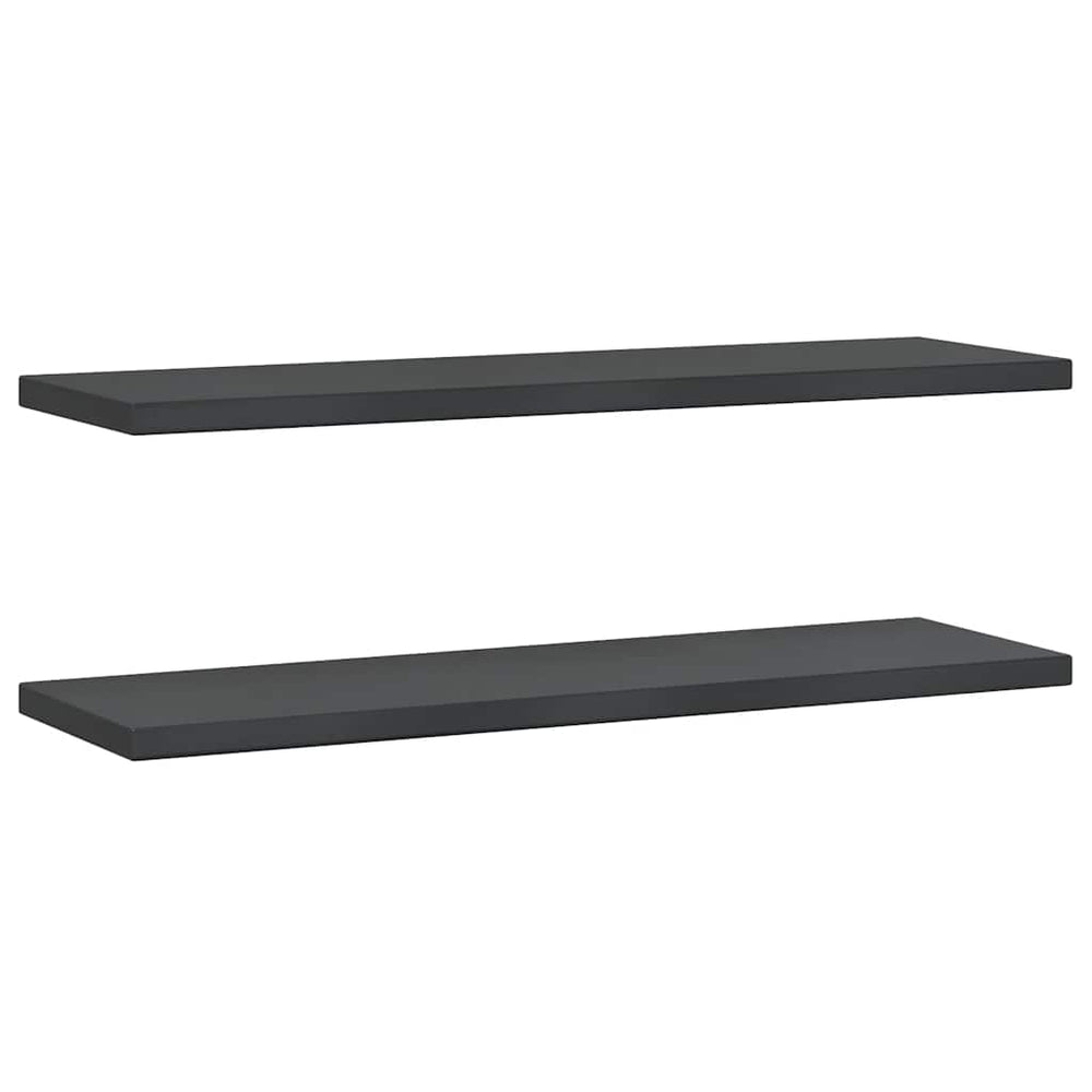 Wandregale 2 Stk. 100x30 cm Schwarz Edelstahl