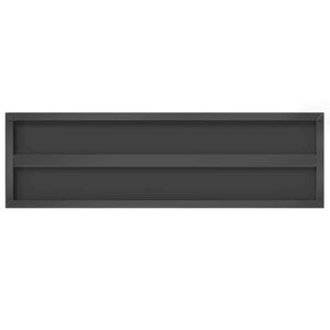 Wandregale 2 Stk. 100x30 cm Schwarz Edelstahl