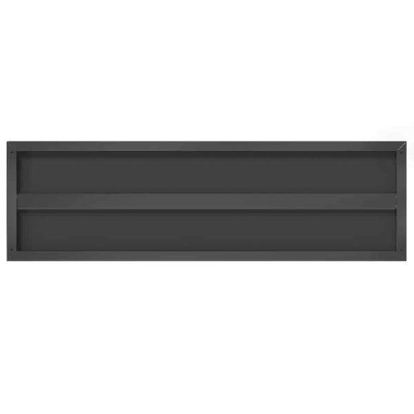 Wandregale 2 Stk. 100x30 cm Schwarz Edelstahl