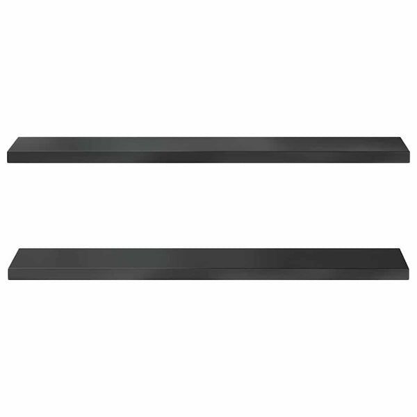 Wandregale 2 Stk. 100x23,5 cm Schwarz Edelstahl