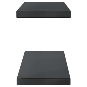 Wandregale 2 Stk. 100x23,5 cm Schwarz Edelstahl