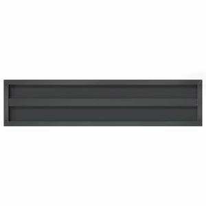 Wandregale 2 Stk. 100x23,5 cm Schwarz Edelstahl
