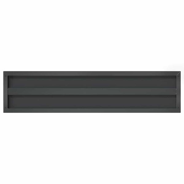 Wandregale 2 Stk. 100x23,5 cm Schwarz Edelstahl