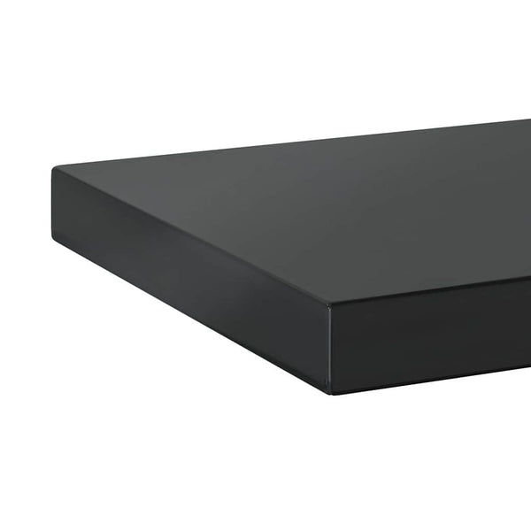 Wandregale 2 Stk. 100x23,5 cm Schwarz Edelstahl