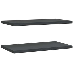 Wandregale 2 Stk. 75x40 cm Schwarz Edelstahl