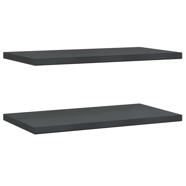 Wandregale 2 Stk. 75x40 cm Schwarz Edelstahl