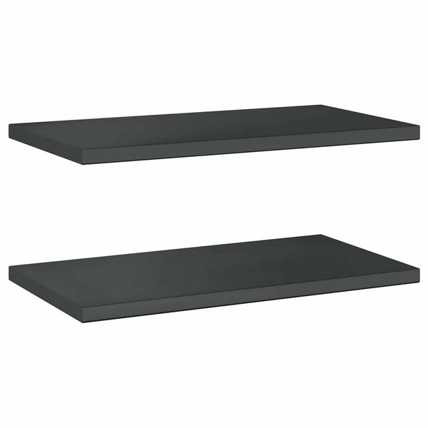 Wandregale 2 Stk. 75x40 cm Schwarz Edelstahl