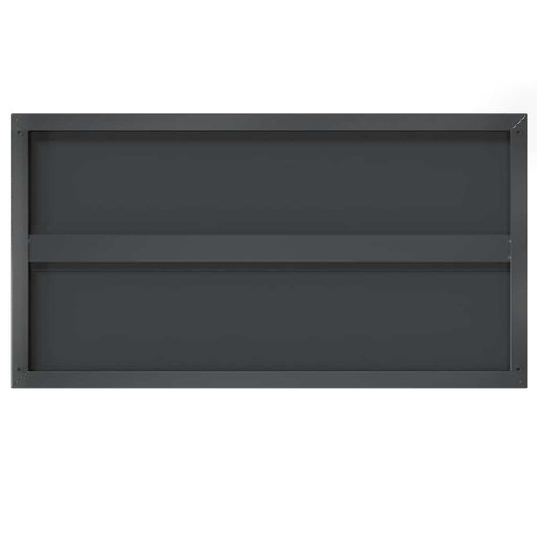 Wandregale 2 Stk. 75x40 cm Schwarz Edelstahl