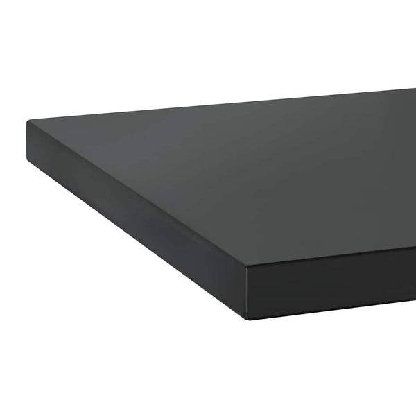 Wandregale 2 Stk. 75x40 cm Schwarz Edelstahl