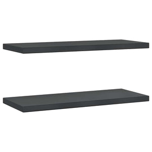 Wandregale 2 Stk. 75x30 cm Schwarz Edelstahl