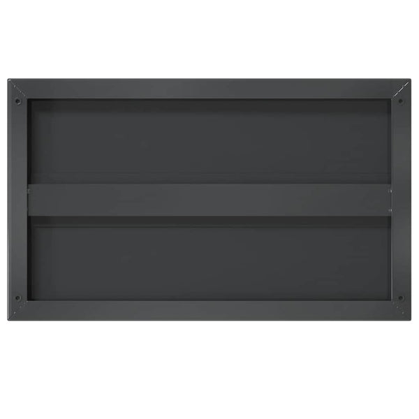 Wandregale 2 Stk. 75x30 cm Schwarz Edelstahl