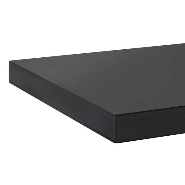 Wandregale 2 Stk. 75x30 cm Schwarz Edelstahl