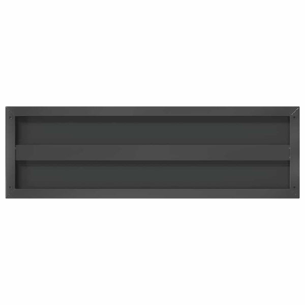 Wandregale 2 Stk. 75x23,5 cm Schwarz Edelstahl