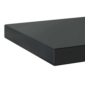 Wandregale 2 Stk. 75x23,5 cm Schwarz Edelstahl