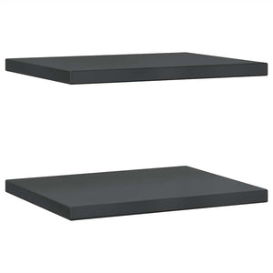 Wandregale 2 Stk. 50x40 cm Schwarz Edelstahl