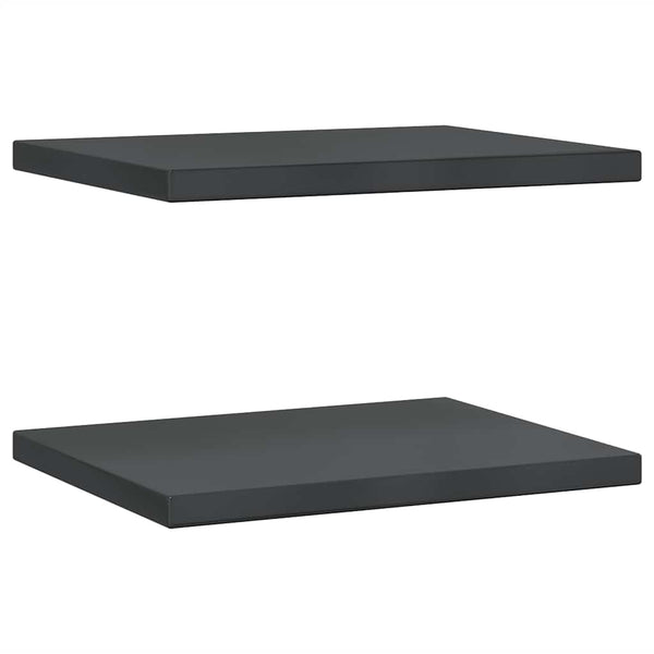 Wandregale 2 Stk. 50x40 cm Schwarz Edelstahl