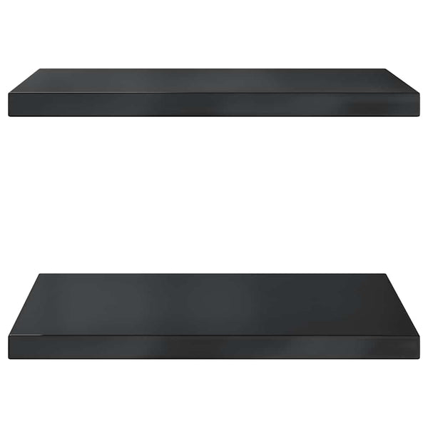Wandregale 2 Stk. 50x40 cm Schwarz Edelstahl