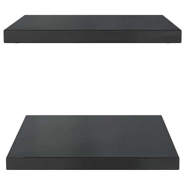 Wandregale 2 Stk. 50x40 cm Schwarz Edelstahl