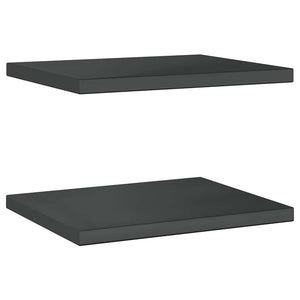 Wandregale 2 Stk. 50x40 cm Schwarz Edelstahl