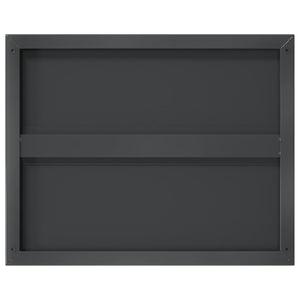 Wandregale 2 Stk. 50x40 cm Schwarz Edelstahl