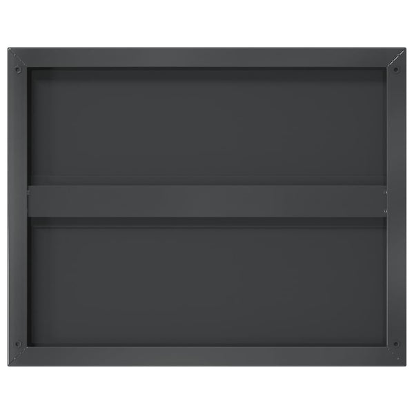 Wandregale 2 Stk. 50x40 cm Schwarz Edelstahl