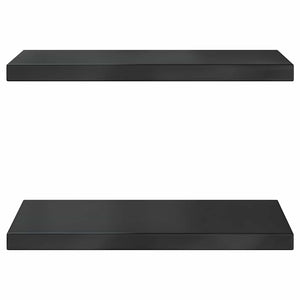 Wandregale 2 Stk. 50x30 cm Schwarz Edelstahl