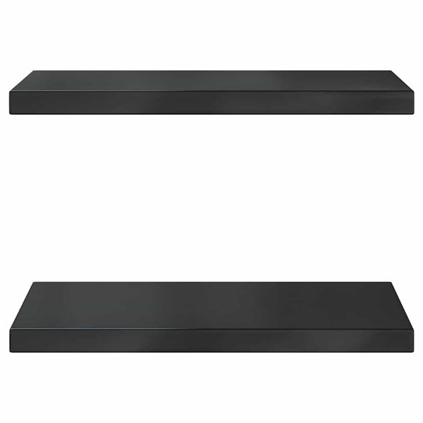 Wandregale 2 Stk. 50x30 cm Schwarz Edelstahl