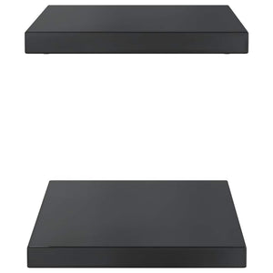 Wandregale 2 Stk. 50x30 cm Schwarz Edelstahl