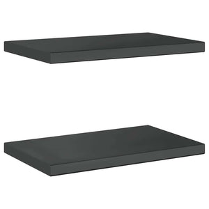 Wandregale 2 Stk. 50x30 cm Schwarz Edelstahl