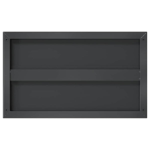 Wandregale 2 Stk. 50x30 cm Schwarz Edelstahl