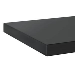 Wandregale 2 Stk. 50x30 cm Schwarz Edelstahl