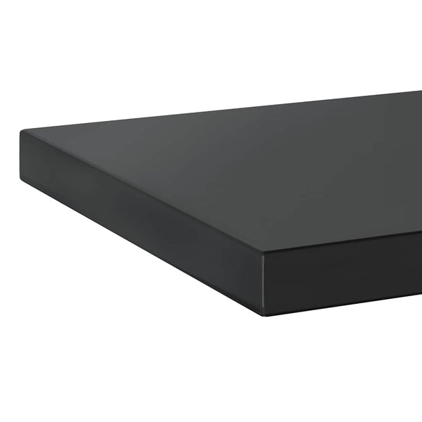 Wandregale 2 Stk. 50x30 cm Schwarz Edelstahl