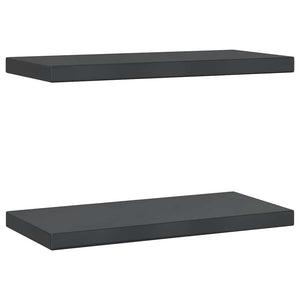 Wandregale 2 Stk. 50x23,5 cm Schwarz Edelstahl