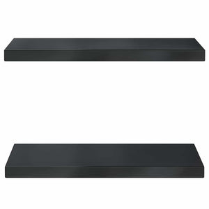 Wandregale 2 Stk. 50x23,5 cm Schwarz Edelstahl