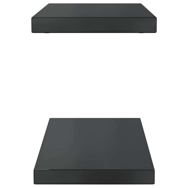 Wandregale 2 Stk. 50x23,5 cm Schwarz Edelstahl