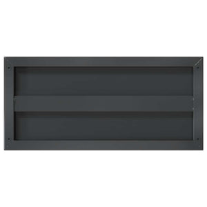 Wandregale 2 Stk. 50x23,5 cm Schwarz Edelstahl