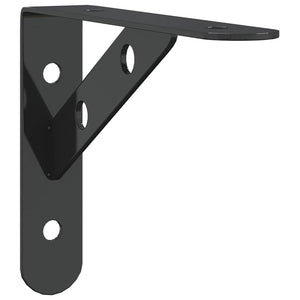 Regalträger 4 Stk. 15x2,5x11,5 cm Schwarz Edelstahl