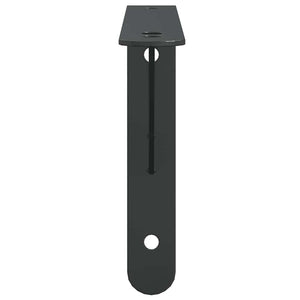 Regalträger 4 Stk. 23,5x2,5x15,5 cm Schwarz Edelstahl