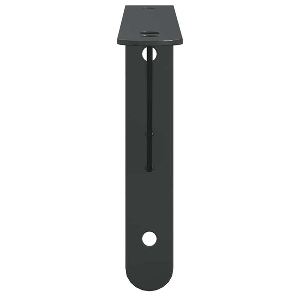 Regalträger 4 Stk. 23,5x2,5x15,5 cm Schwarz Edelstahl