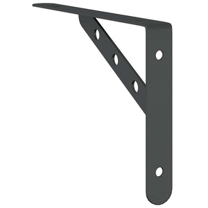 Regalträger 4 Stk. 23,5x2,5x15,5 cm Schwarz Edelstahl