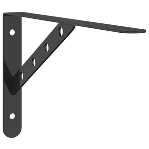 Regalträger 4 Stk. 30x2,5x15,5 cm Schwarz Edelstahl